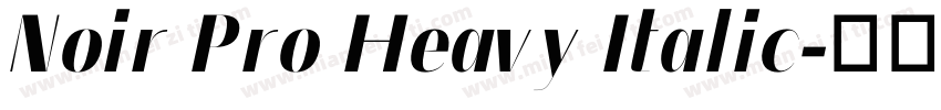 Noir Pro Heavy Italic字体转换